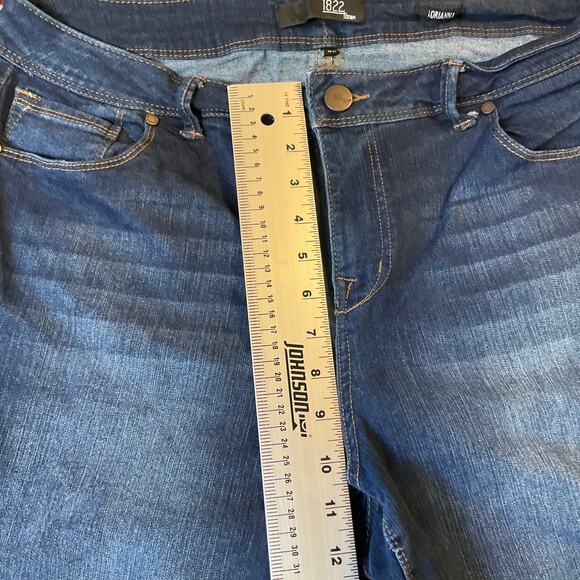 1822 Denim Women Skinny Jeans size 16W Blue Drianna Mid Rise Stretch Boot Cut - Picture 6 of 11